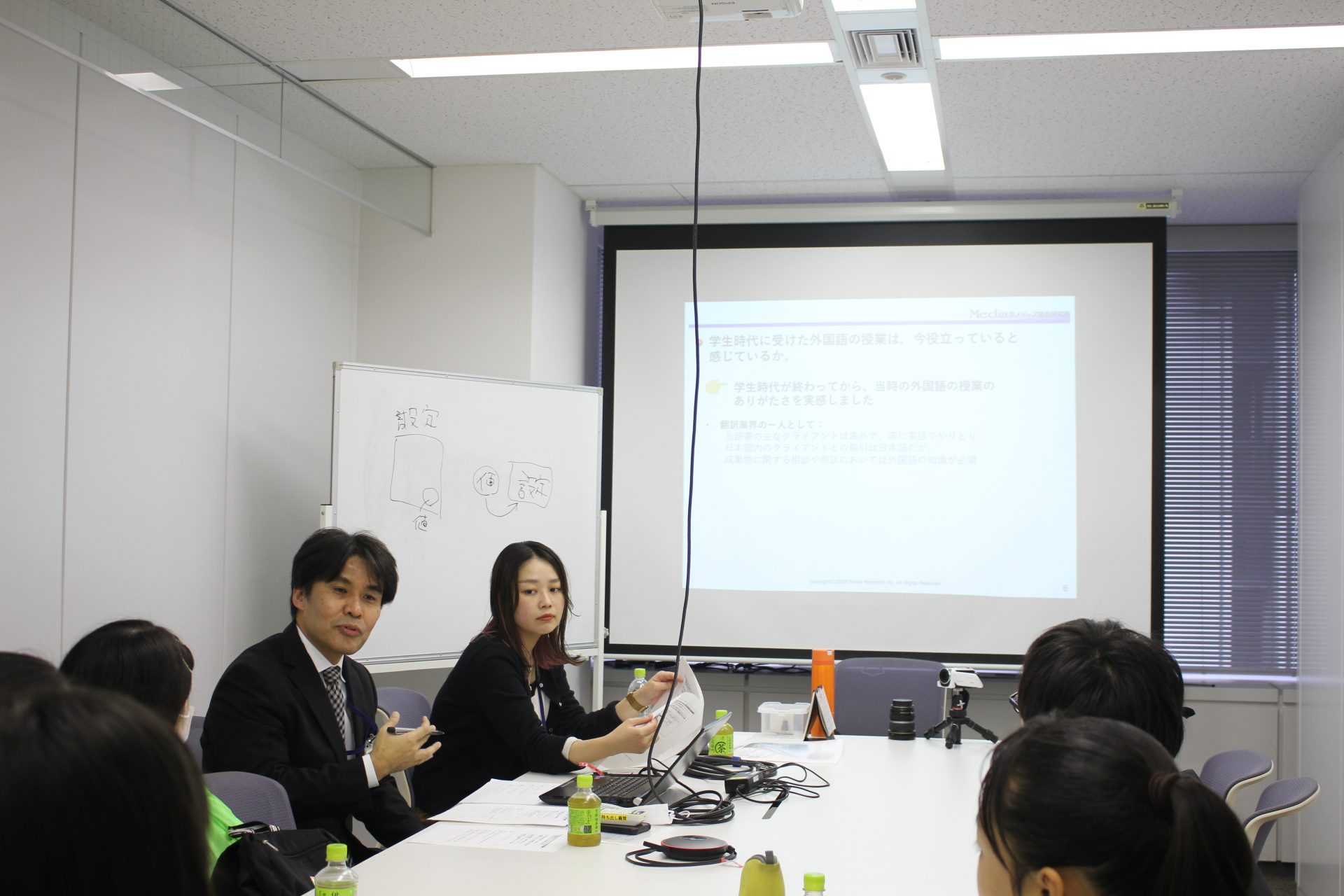 翻訳会社の役割を説明しているところ